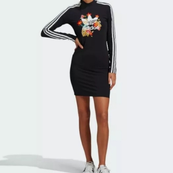 Adidas Her Studio London Floral Bodycon Dress - Picture 3 of 11